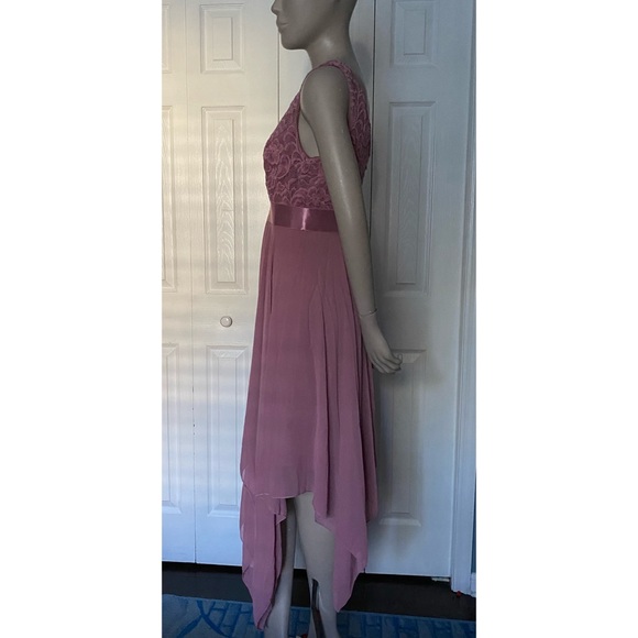 Ever Pretty Women Double V-Neck Mauve Flowy dress size S/4 - Picture 4 of 16